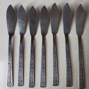 Vintage Imperial Serta Stainless Cheese Knives Korea